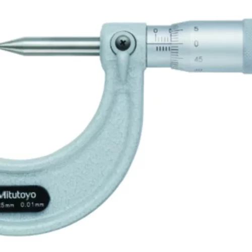 Point Micrometer with Hardened Tip 0-25mm, 15?? Tip 112-153