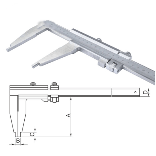 DASQUA – Monoblock Vernier Caliper with NIB Style & Standard JAWS Model : 1310-0025