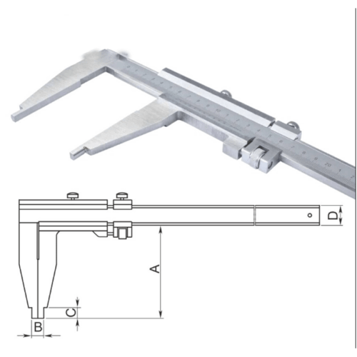DASQUA – Monoblock Vernier Caliper with NIB Style & Standard JAWS Model : 1310-0015