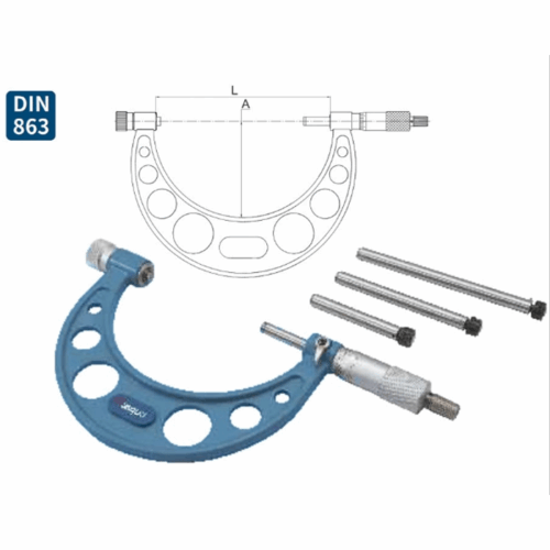 DASQUA – Outside Micrometer with Interchangeable Anvils Model : 4801-0005